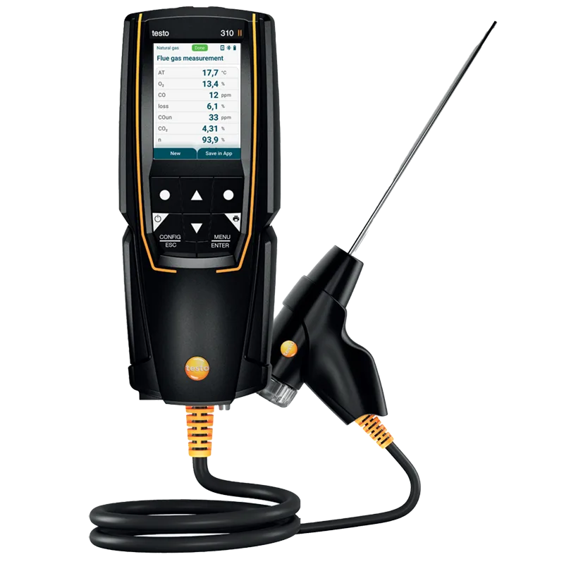 Testo 310 II Flue Gas Analyser with probe