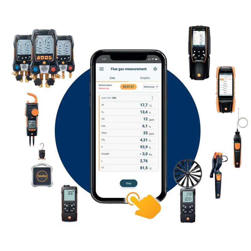Testo 310 II Flue Gas Analyser with smart connections